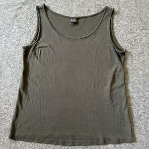 Eileen Fisher Womens Silk Sleeveless Scoop Neck Tank Blouse *no Size Tag*